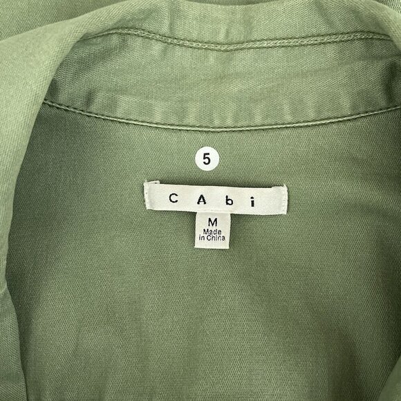 Cabi Womens Military Blazer Jacket Olive Green Double-Breasted Patch Size M #326 - Picture 6 of 12